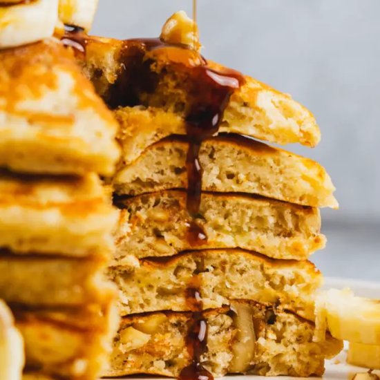 Banana Walnut Pancakes