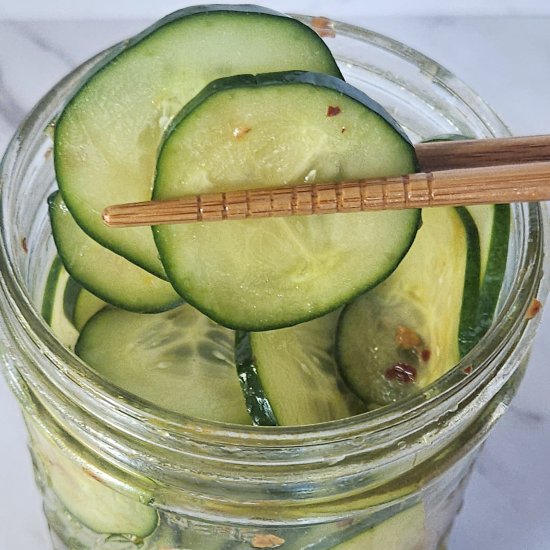 Spicy Pickled Cucumbers