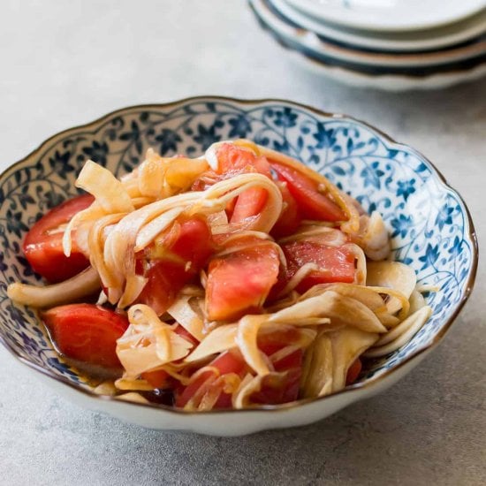 Tomato & Onion Salad with Soy Dressing