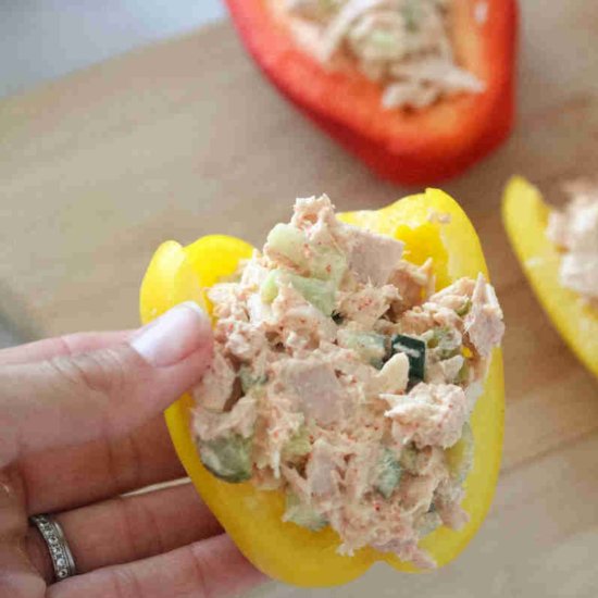 Tuna Salad Stuffed Peppers