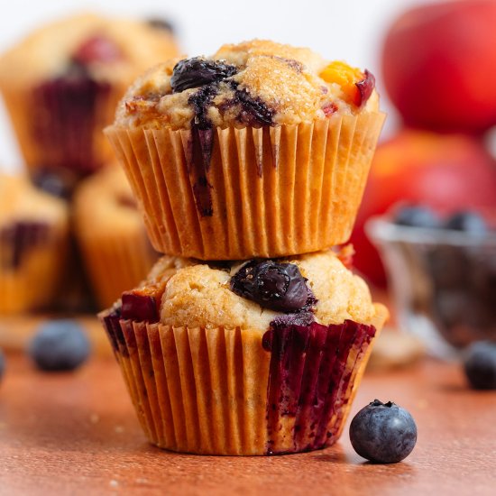Blueberry Peach Muffins