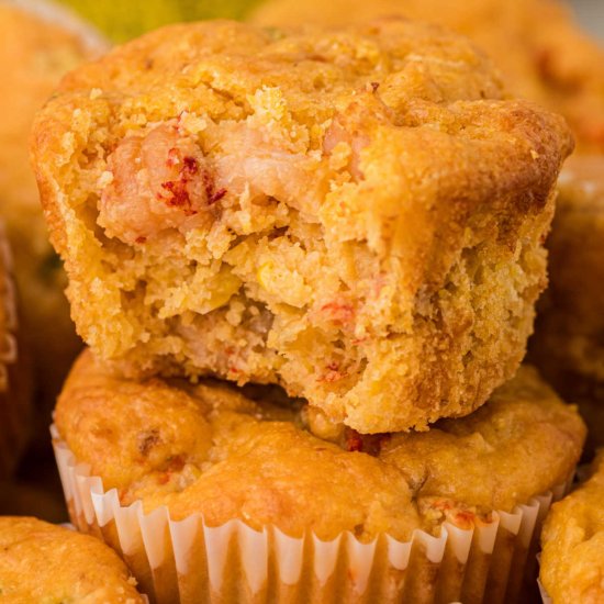 Crawfish Cornbread Muffins