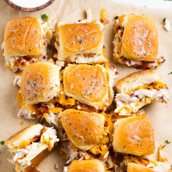 Chicken Bacon Ranch Sliders