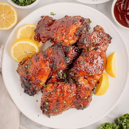 Grilled BBQ Chicken Thighs