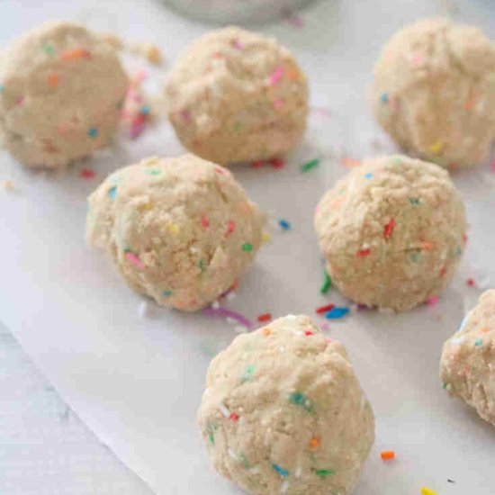 Birthday Cake Protein Balls