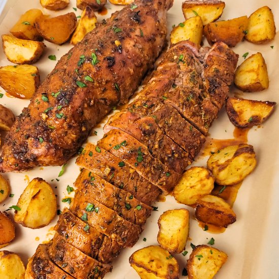 Easy Pork Tenderloin and Potatoes