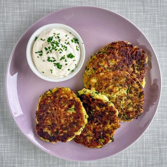 Zucchini Fritters (Vegan & GF)