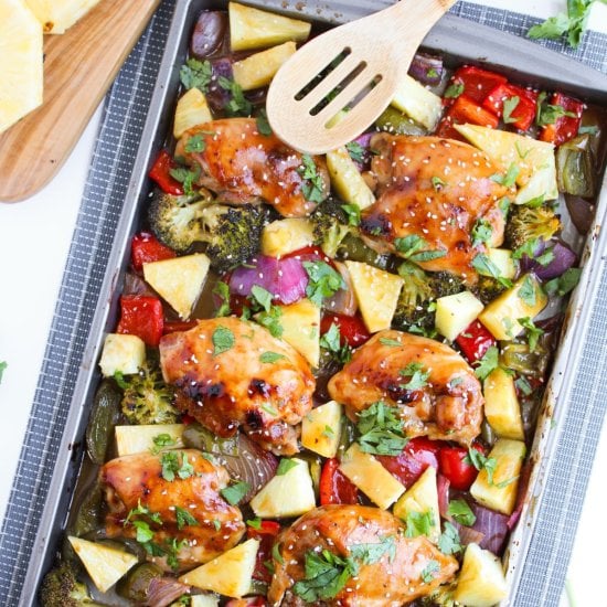 Sheet Pan Hawaiian Chicken