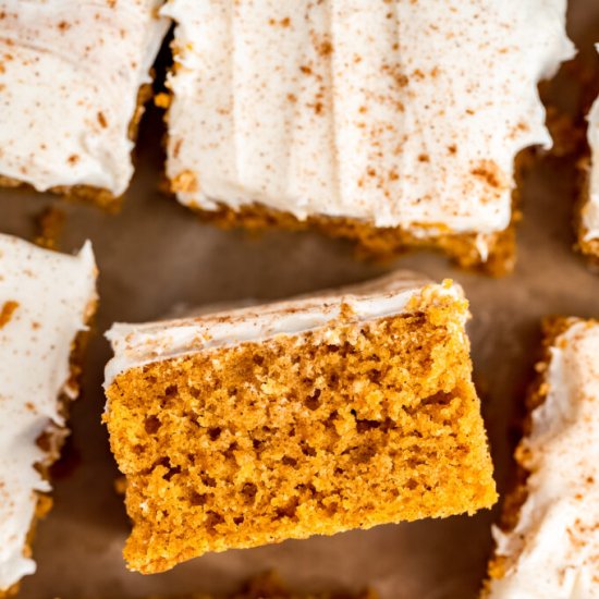 Pumpkin Bars with Frosting