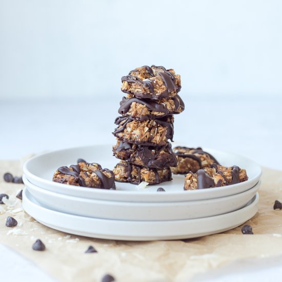 Healthy No-Bake Samoa Cookies