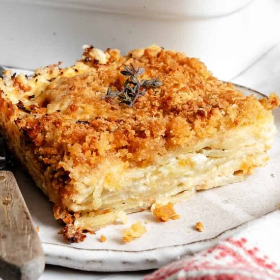 Parsnip and Celery Root Gratin