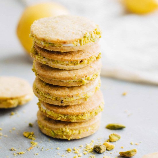 Meyer Lemon + Pistachio Cookies