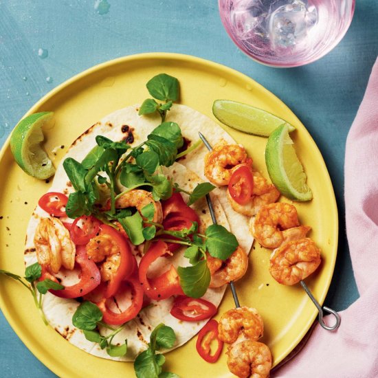 Air Fryer Prawn Skewers