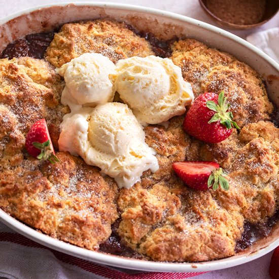 Strawberry Peach Cobbler