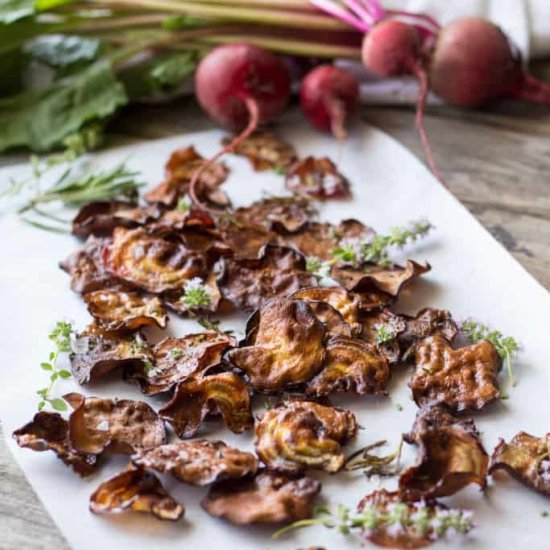Oven Baked Beet Chips