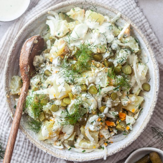 Creamy Potato Salad with Pickles