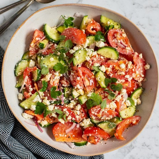 Cucumber Tomato Feta Salad