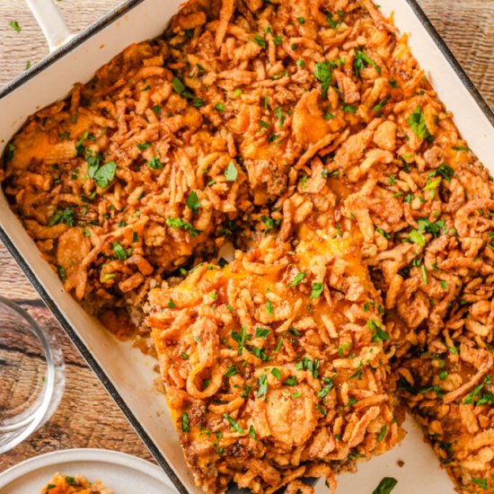 Cheesy Beef and Rice Casserole