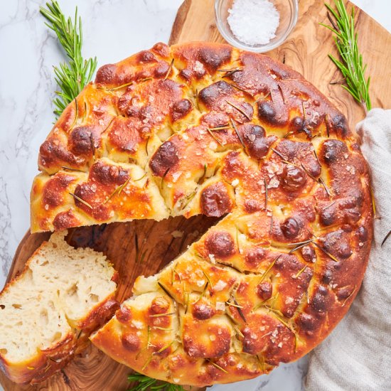 High Protein Sourdough Focaccia