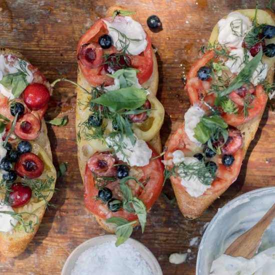 Heirloom Tomato Toasts