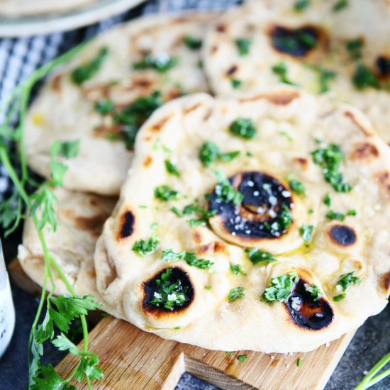Greek Yoghurt Flatbread with Herb Oil