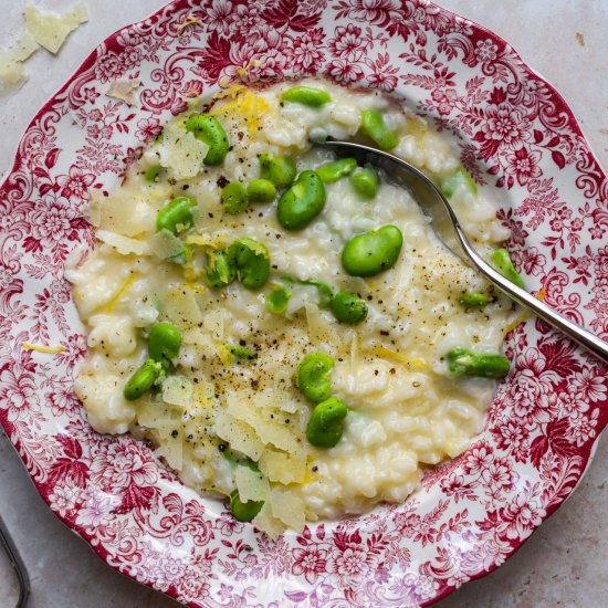 Broad Bean Risotto with Pecorino