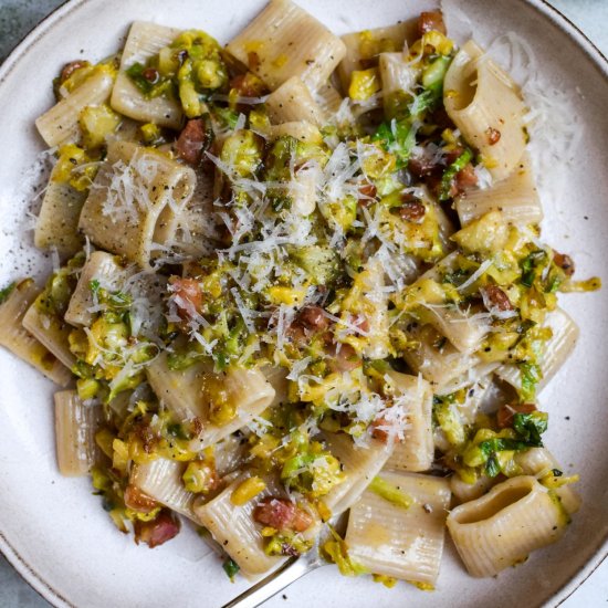 Brussels Sprout Carbonara