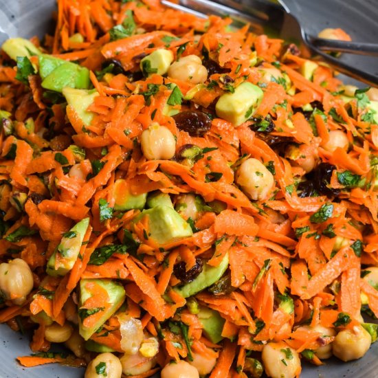Carrot, Chickpea and Avocado Salad