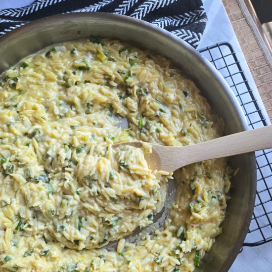 Jalapeno Cheddar One Pot Orzo