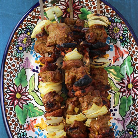 Curried Lamb Skewers