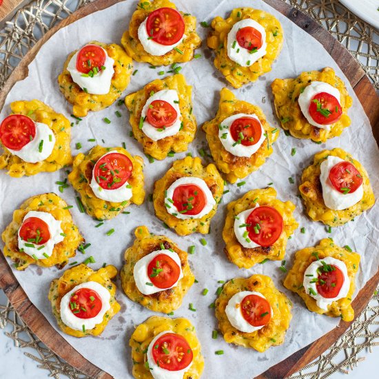 Corn Fritters With Whipped Feta