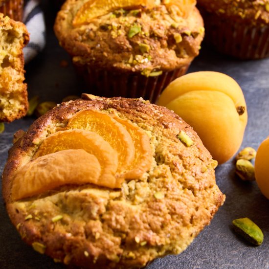 Pistachio Muffins with Apricots