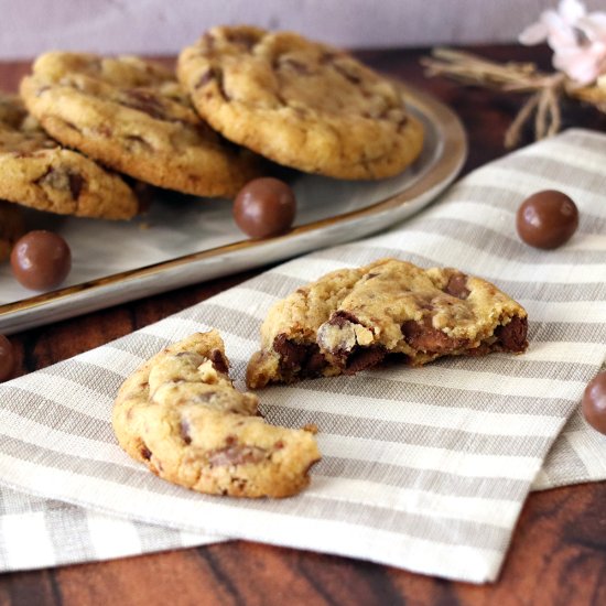 Malted Milk Chocolate Chip Cookies