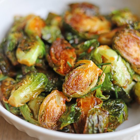 Crispy gochujang Brussels sprouts