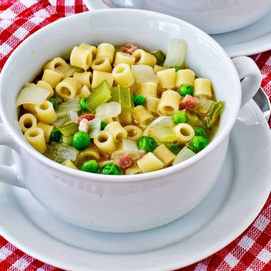 Pasta and Pea Soup