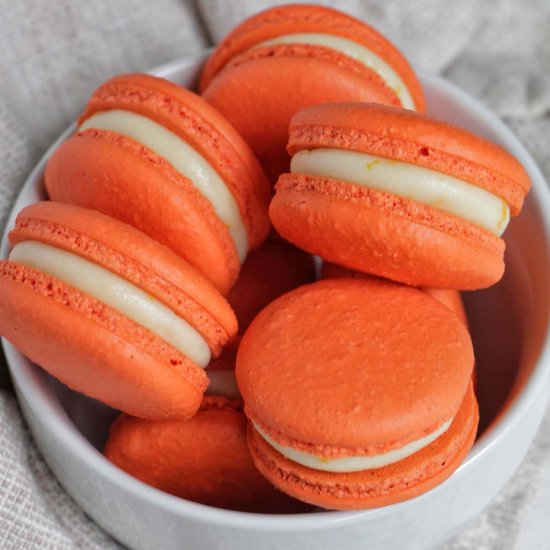 Mimosa Macarons