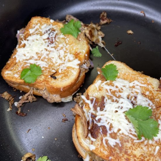 Pulled Pork Grilled Cheese