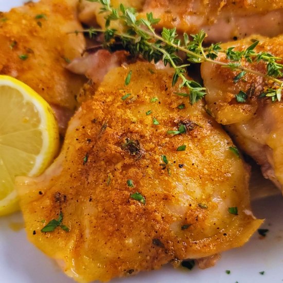 Crispy Roasted Chicken Thighs