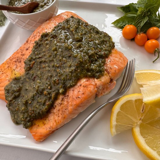 Salmon With Pesto