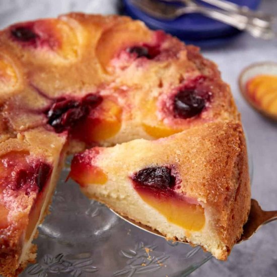 Moist Peach Upside Down Cake