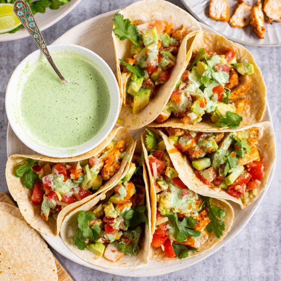 Healthy Baked Chicken Tacos