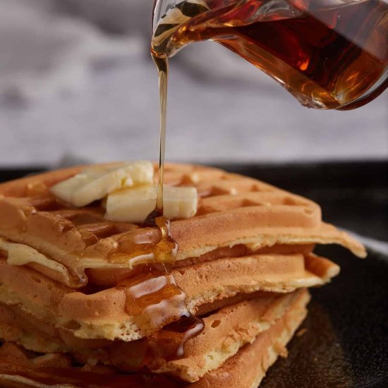 Waffles with Whipped Egg Whites