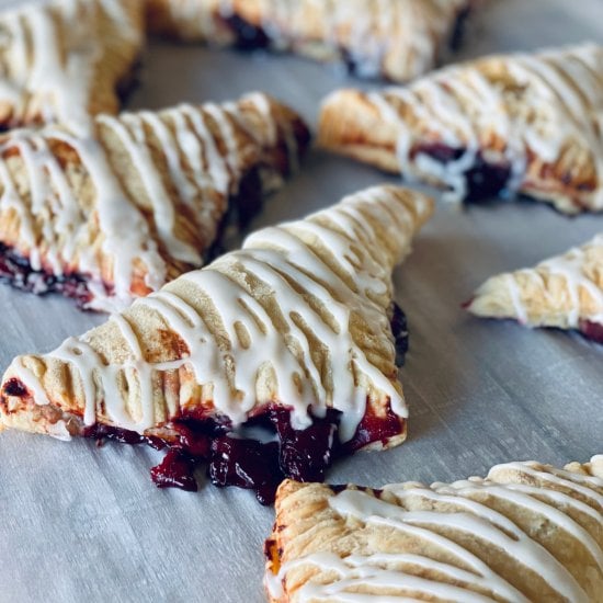 Cherry Turnovers with Puff Pastry