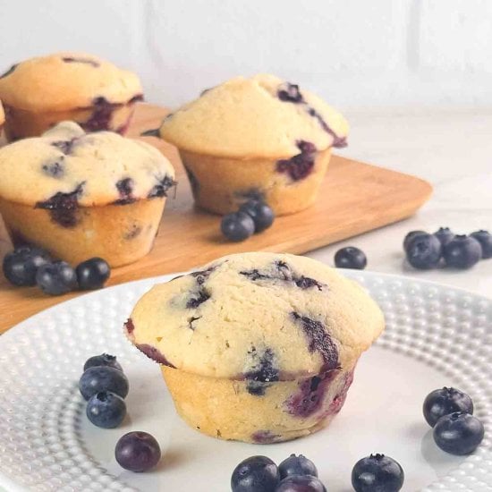 Sour Cream Blueberry Muffins