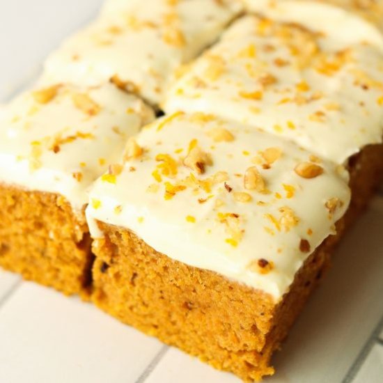 Pumpkin Bars with Cream Cheese