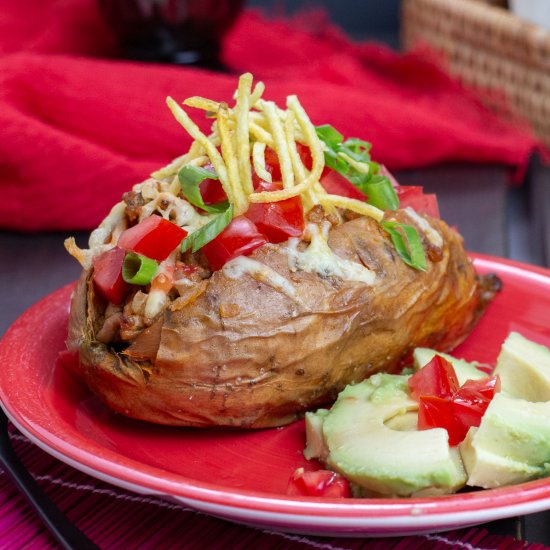 Stuffed Sweet Potato (Air Fryer)