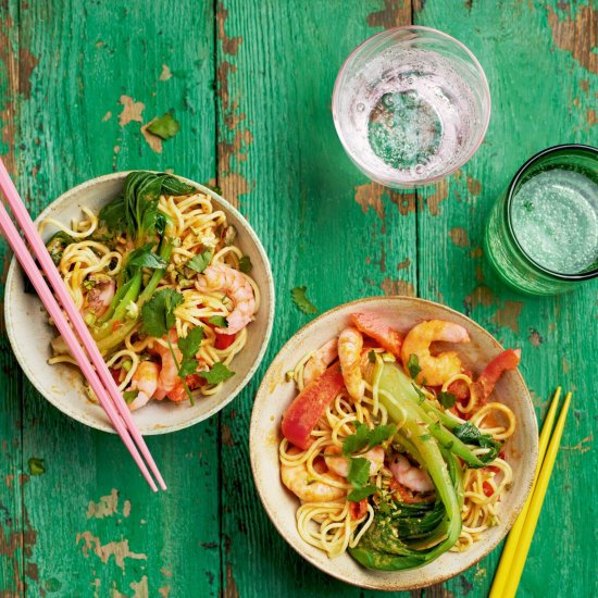 Slow Cooker Prawn Noodles