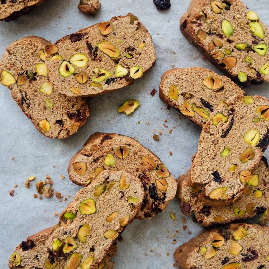 Cranberry and Pistachio Biscotti