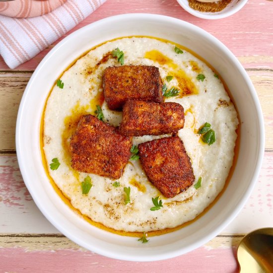 BBQ Salmon and Grits