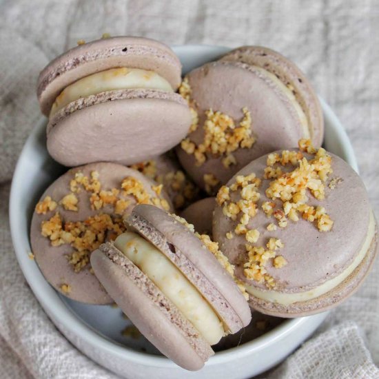 White Chocolate Macadamia Macarons